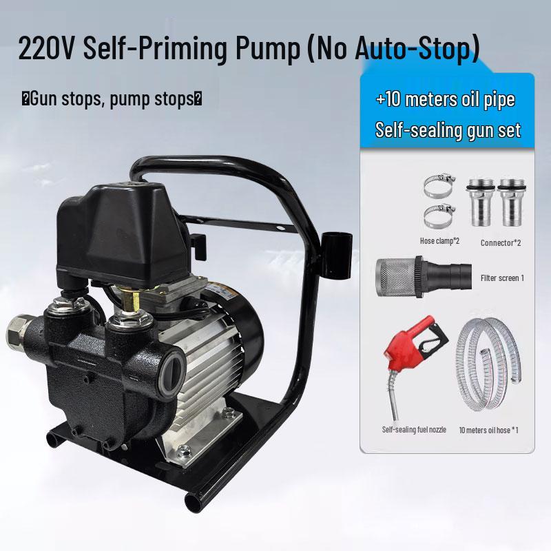 High-Power Diesel Electric Self-Priming Oil Transfer Pump, 12V/24V/220V, 550W Vehicle-Mounted Fuel Dispenser
