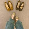 Flat bottom retro niche suede Mary Jane single shoes women's shoes 2025 new spring and autumn with skirt ballet shoes