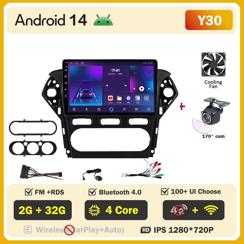 For Ford Mondeo 4 Mk4 2010-2014 Car Radio Player Car Carplay Screen Autoradio Mirror Link Car Intelligent Systems Touch Screen