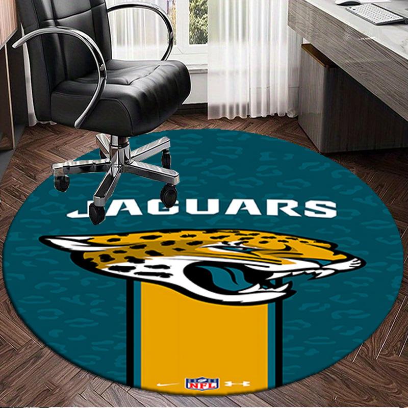 Jaguars Team Spirit Round Rug for Livingroom,Bedroom, Palyroom, Chair Rug, Area rug, Circle Carpet, Large Size Fan Christmas gift