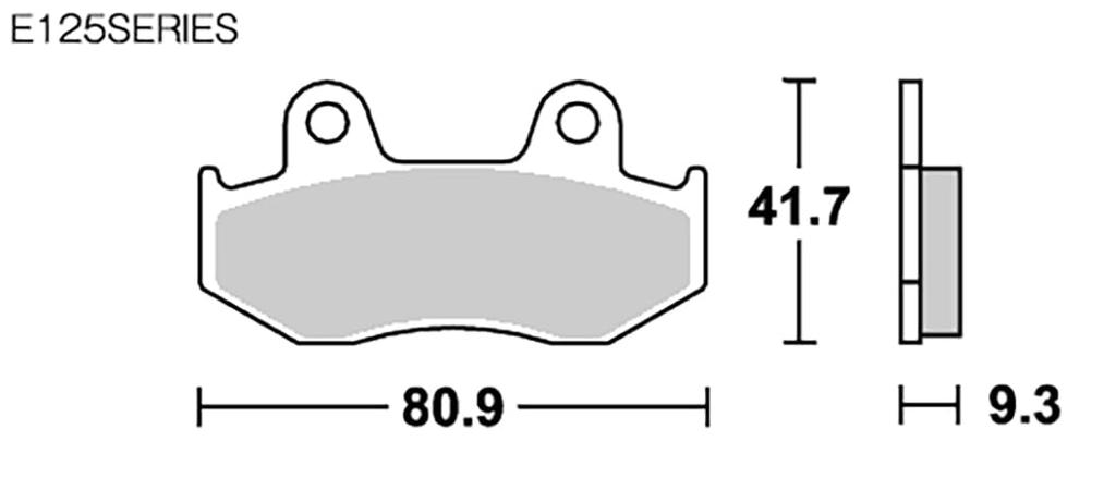 Kitaco SBS Brake Pads E125 Ceramic Lead 50 Lead 100 Spacy 100 Spacy 125 777-0125000
