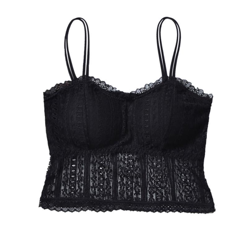 

Кружевные полые женские топы на бретелях One Size