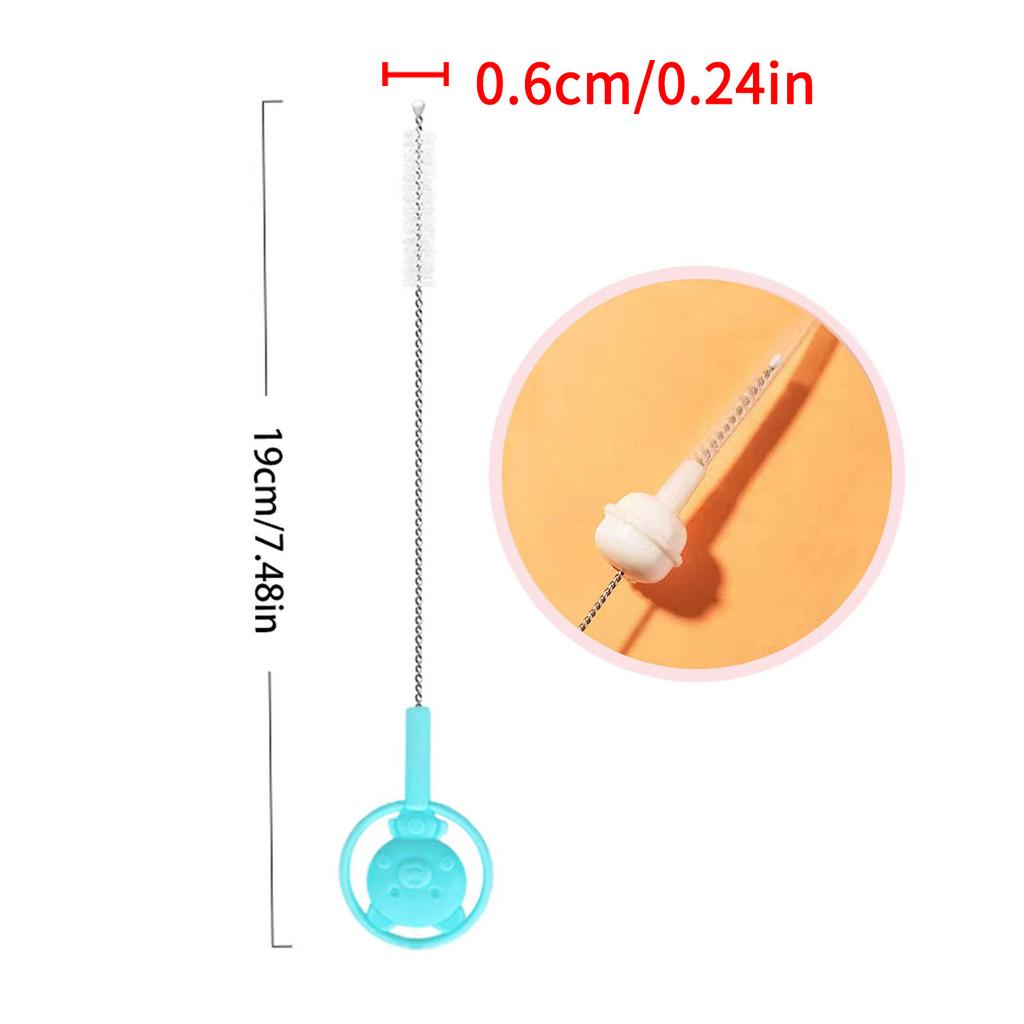 2PCS Cup Brush Cleaning Set Boutique Cardboard Set Bottle Brush Nipple Brush 360 Degree Stain Removal