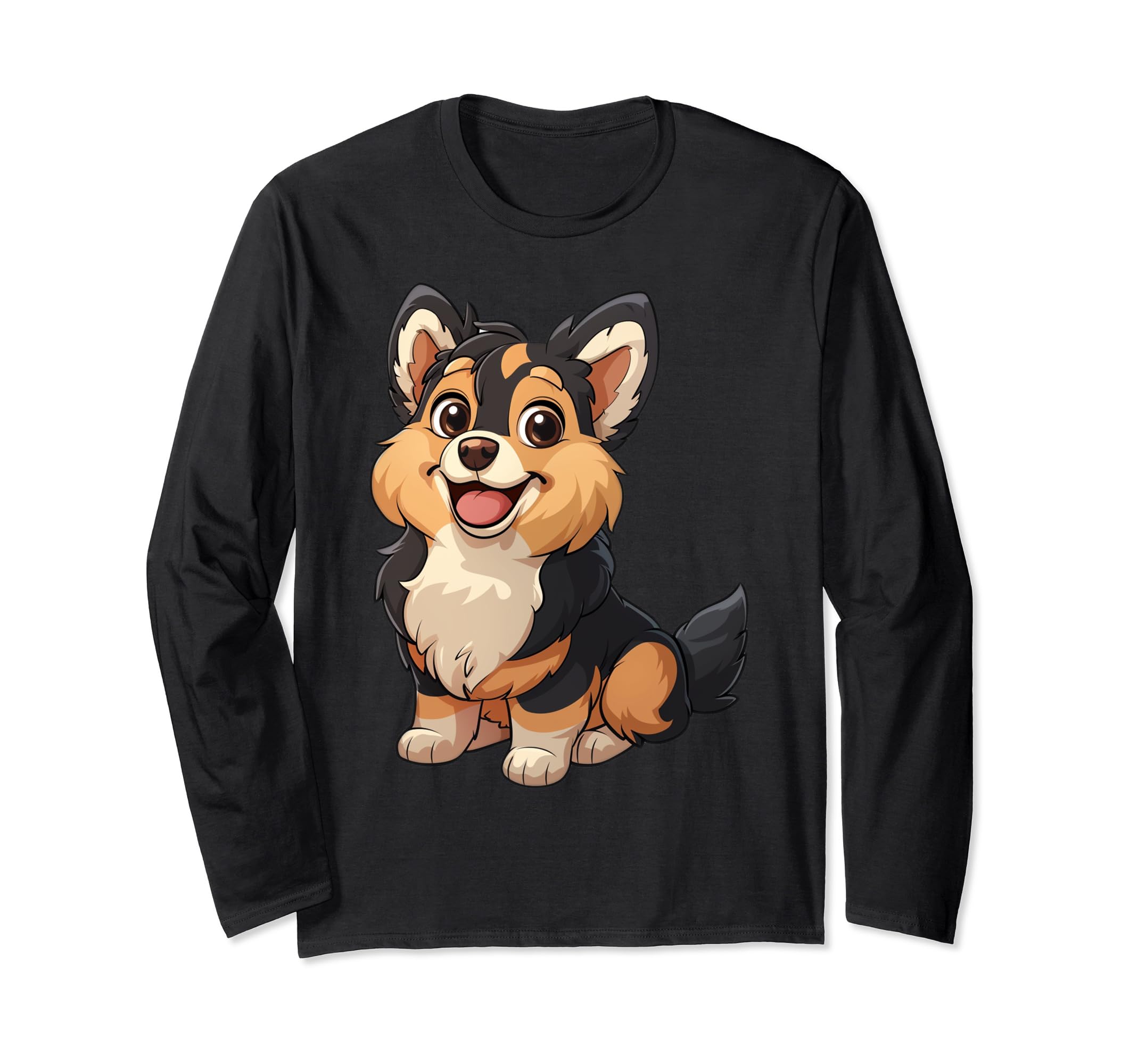 Dog Beautiful gentle puppy - puppy, long-sleeved T-shirt чёрный