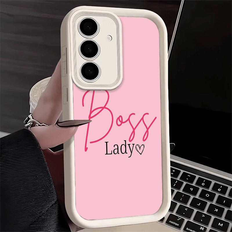 Phone Case for Samsung Galaxy A17 A16 A15 A14 A13 Girl Boss Lady Pink A56 A36 A26 A55 A35 A25 A54 A34 A24 A53 A33 A23 A07 A06
