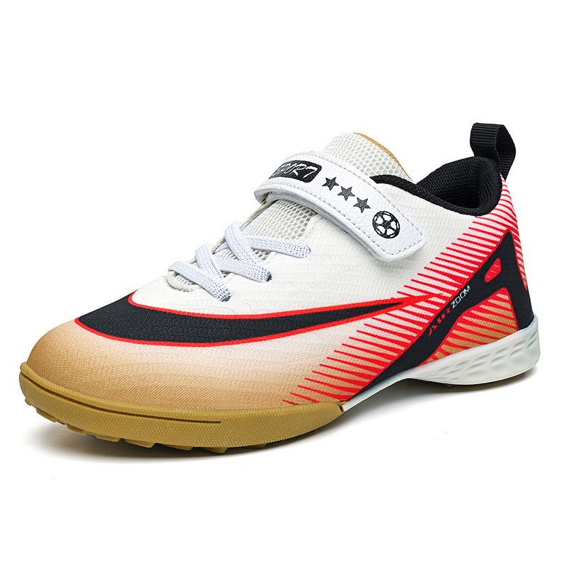 2025 new children's football shoes boys and students girls broken nails Velcro casual game sports shoes