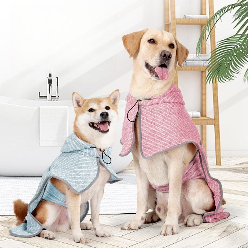 1PC New Pet Cleaning Products Dog Bathrobes Large Dog Absorbent Bath Towels Quick Drying Wiping