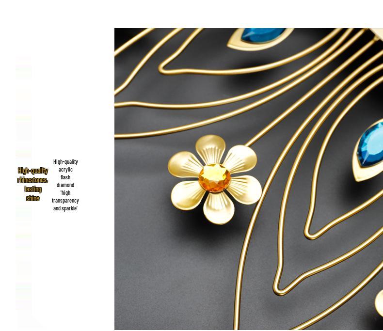 European Luxury Peacock Wall Clock for Elegant Living Room Decor