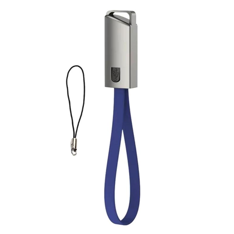 

USB to Type C Charging Cord Creative Keychain Detail 2.4A Fast Speed 480Mbps Sync Charging Wire for Travel синій