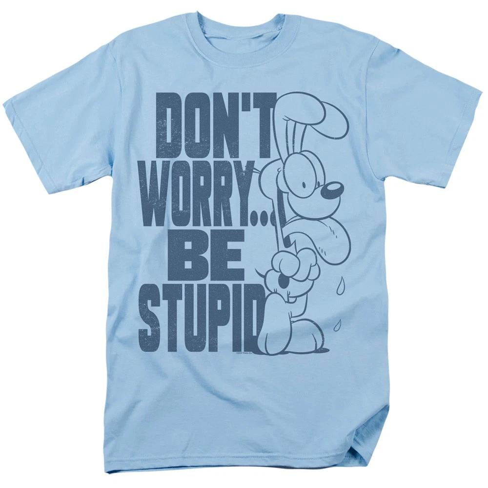 Garfield - Don t Worry - Unisex Short Sleeve Children s T-shirt - Blue 140