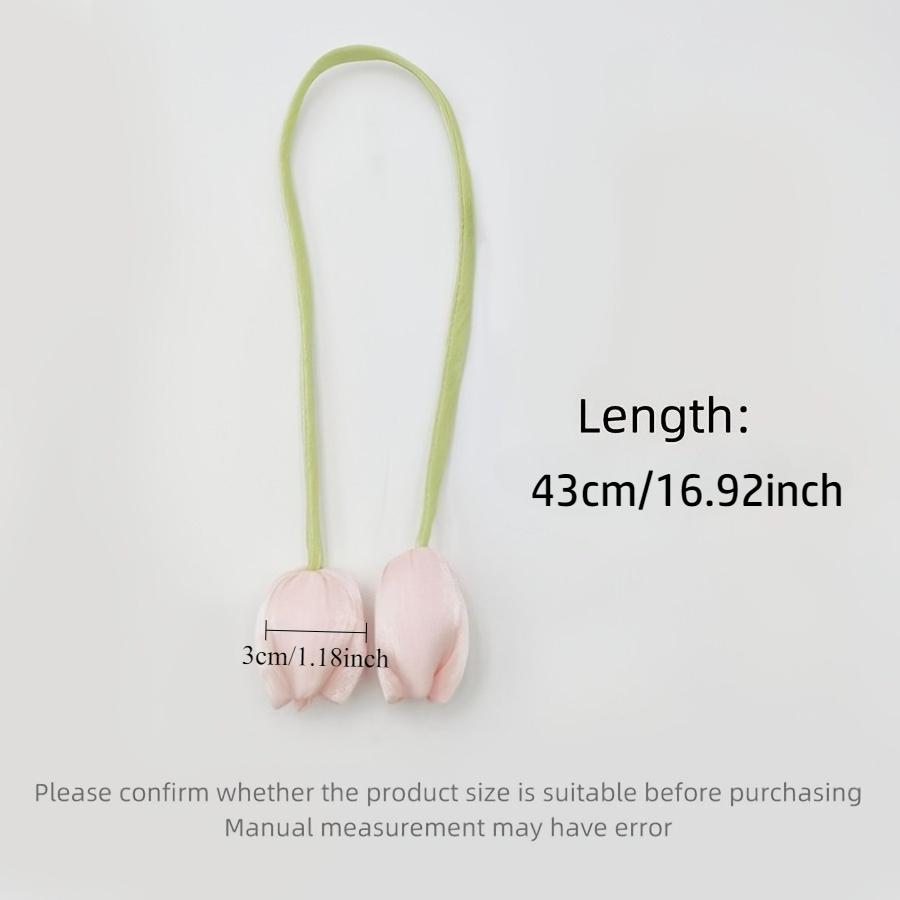 2pcs Classic Elegant Tulip Curtain Tiebacks Polyester, Easy Installation, Ideal for Curtain Strap, Enhances Room Style with Floral Decor