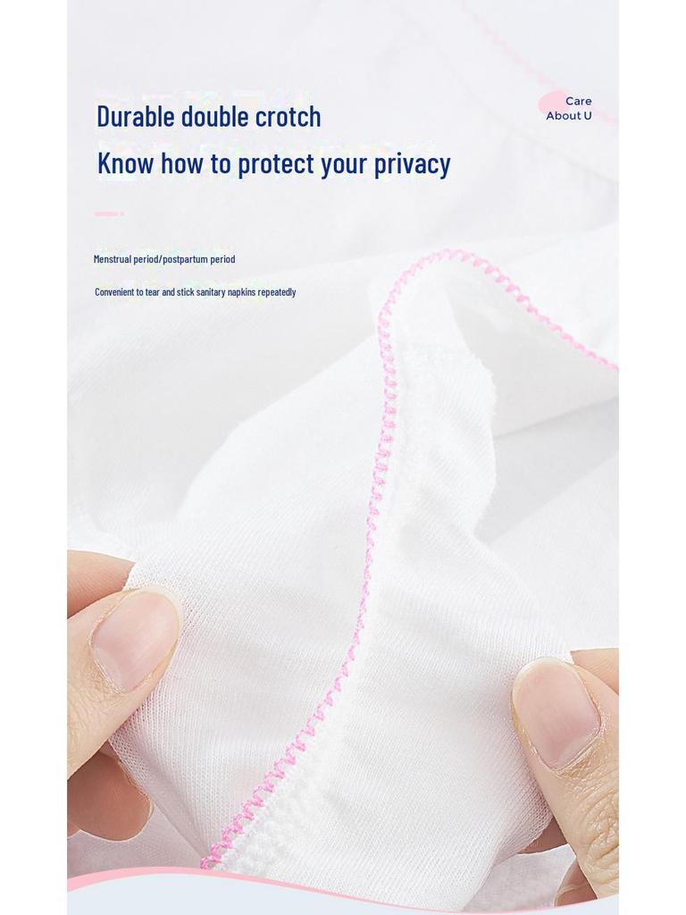 Zichu Sterile Disposable Cotton Underwear for Women and Maternity - Large Size, Ideal for Postpartum, Travel, and Confinement.
