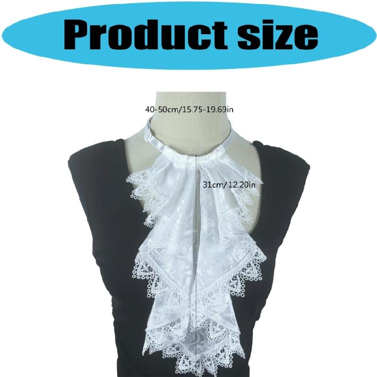Gothic Flouncing Collar With Layered Ruffle Comfortable Cotton For Women Fashion Elegant Lapel
