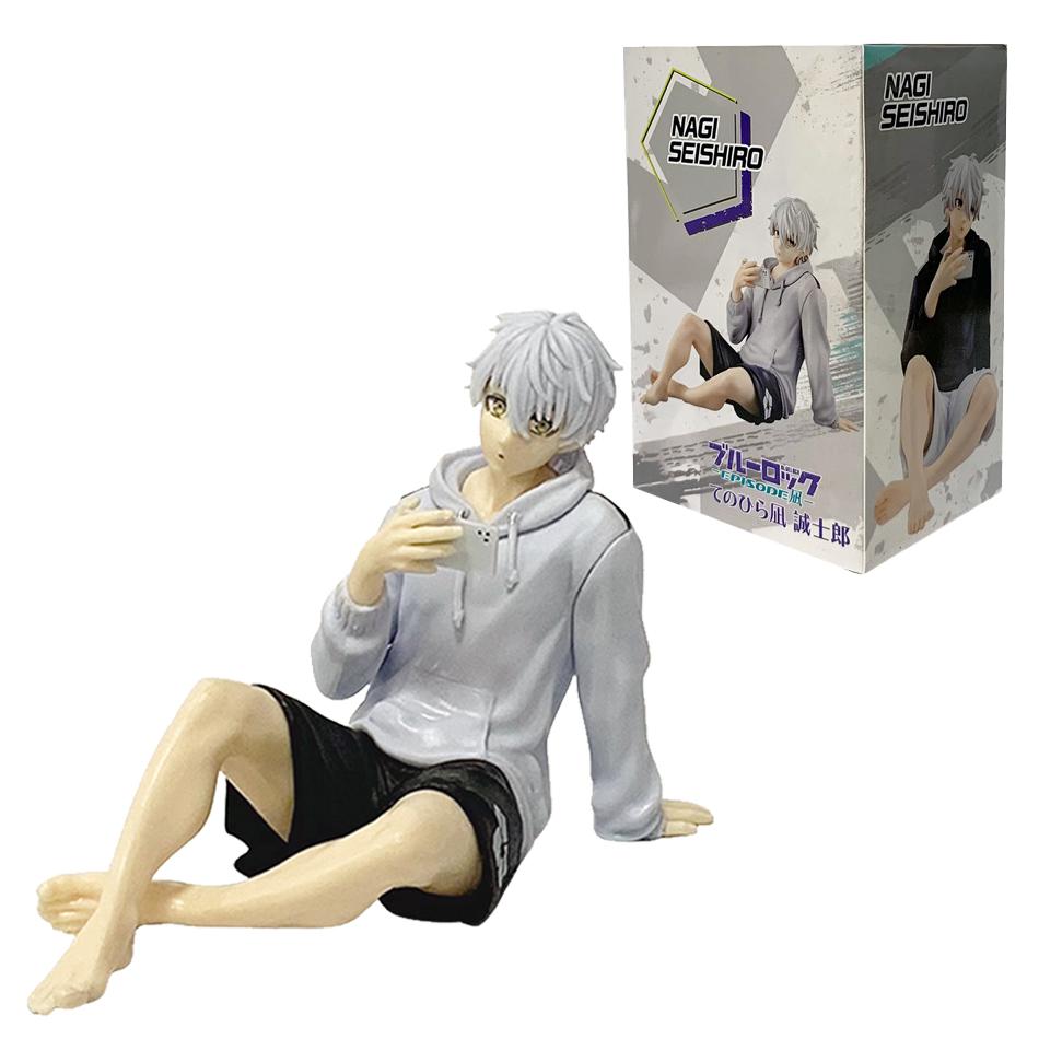 BLUE LOCK Nagi Seishiro Figurka Anime Białe Włosy Shinji Piłka Nożna Model Statua Kolekcjonerska Boże Narodzenie Prezent Dekoracje