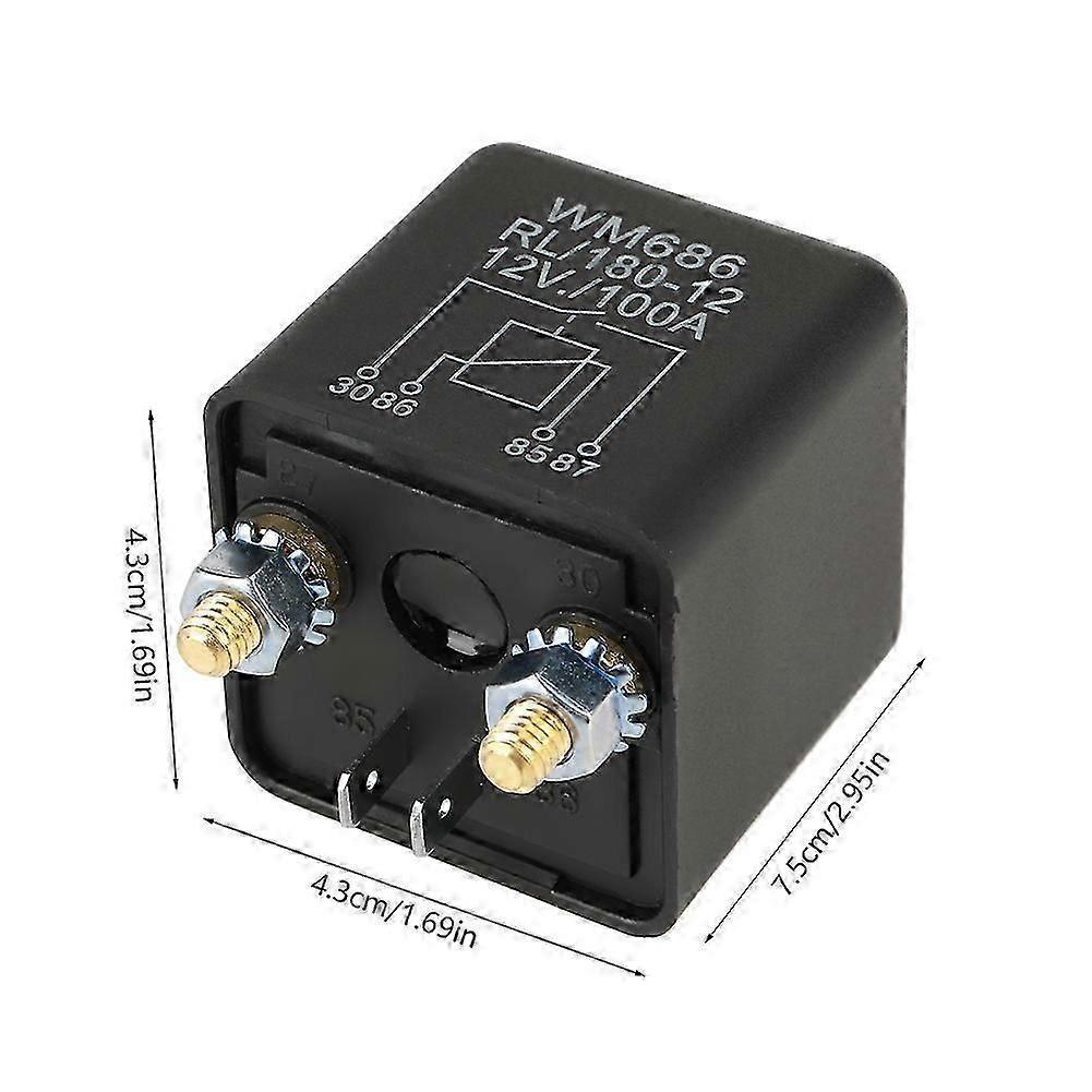 Heavy Duty Car Starter Relay - 12V 100A, Normal Open, Control Battery ON/OFF