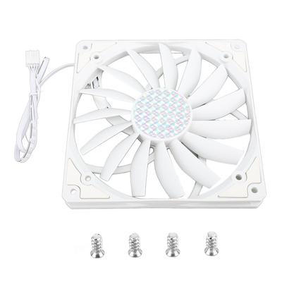 140mm 4pinový PWM ventilátor do skříně Ultratenký 15mm 1100RPM MFDB ložisko PC chladicí ventilátor 12V Bílý