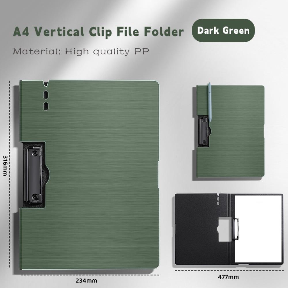 Horizontal/Vertical Clip Clipboard Thickened PP Writing Pad A4 File Folder  Document Management
