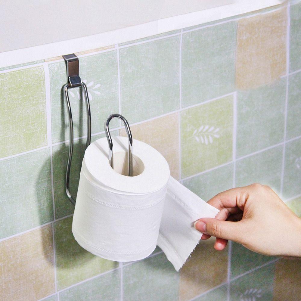 Hanging Roll Paper Hanger Punch-free Tissue Storage Holder Simple Paper Towel Organizer  Kitchen