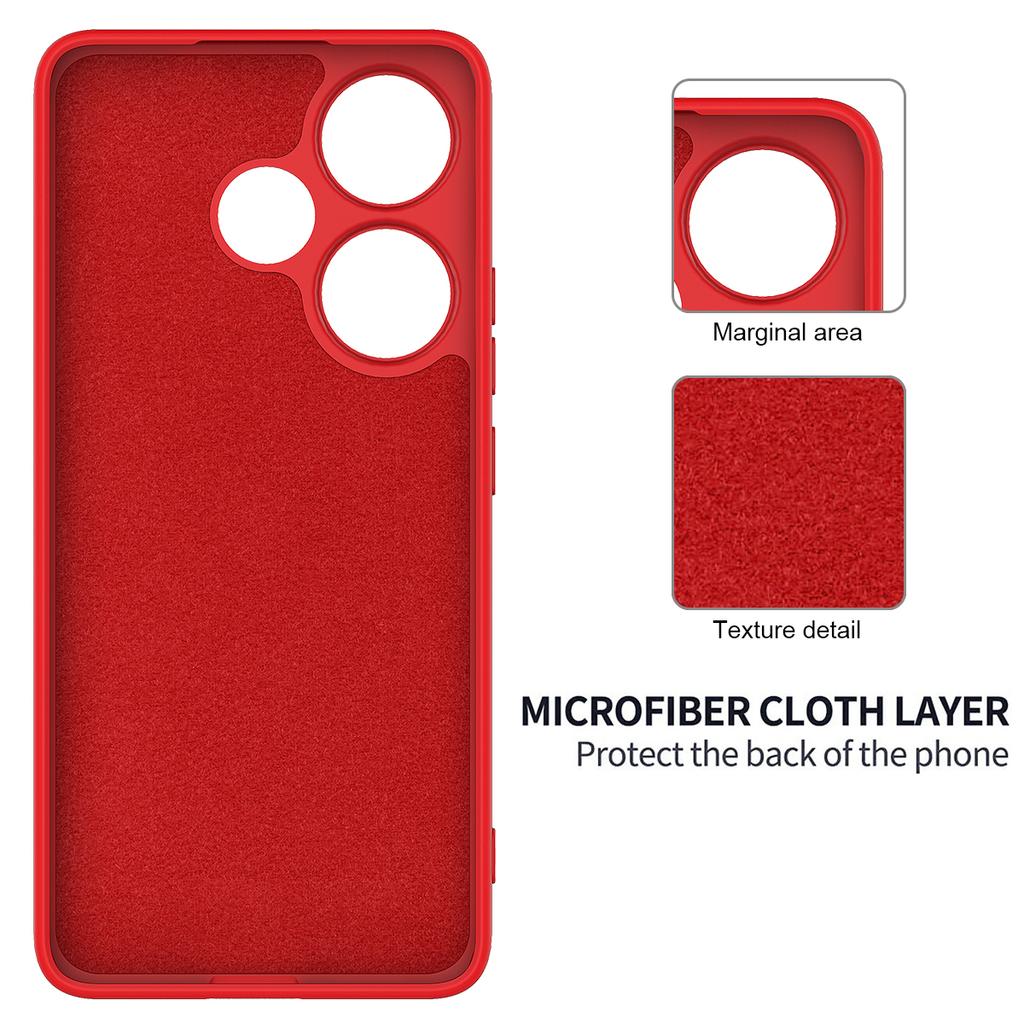 For Xiaomi Poco F6 5G/Redmi Turbo 3 5G Case Liquid Silicone Anti-Drop Phone Cover with Hand Strap