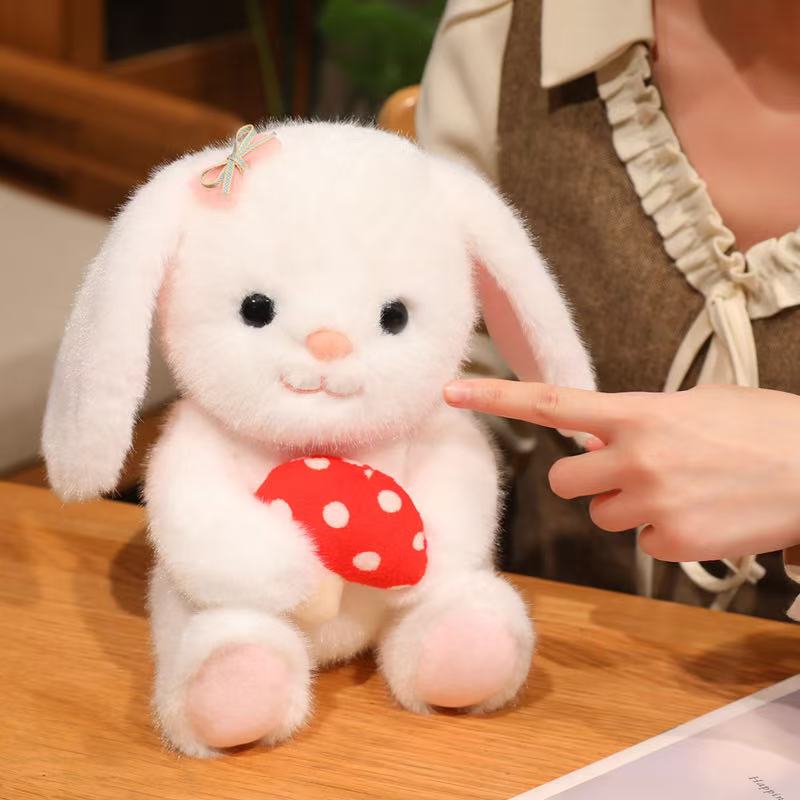 Newest Mushroom Rabbit Mushroom Green Plant Kawaii Plush Toy Figure Doll Cartoon Anime Cute Kids Birthday Holiday Gift Doll