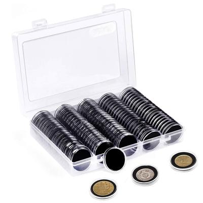 Dichtung Münzkapsel-Pads schützen Gehäuse 17/20/25/27/30 mm 100 Stück Halter Aufbewahrungsbox