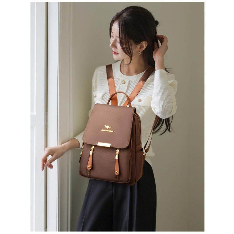 Stylish Versatile Women'S Backpack Multi-pocket Laptop Bag with Top Handle Perfect for School, Travel & Daily Use