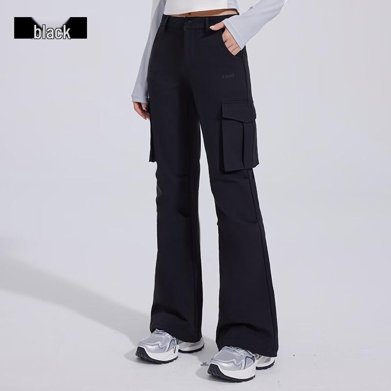 

Zauo Women s Outdoor Hiking Slightly Flared Work Pants (Plus Velvet) S