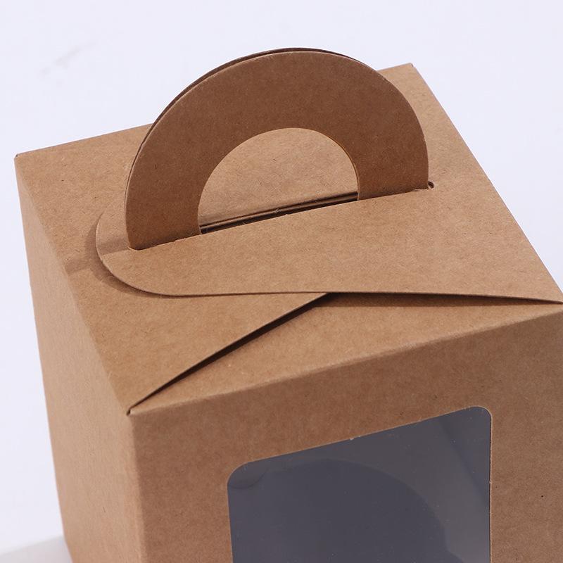 WTEMPO Clear Window Handle Gift Boxes DIY Graffitiable Foldable Paper Storage Boxes for Christmas Birthday Wedding Party Favors