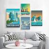 Gold Coast Melbourne Auckland Oceania Perth Travel Prints Brisbane Australia Posters Canvas Painting Nordic Decor Wall Pictures No Frame