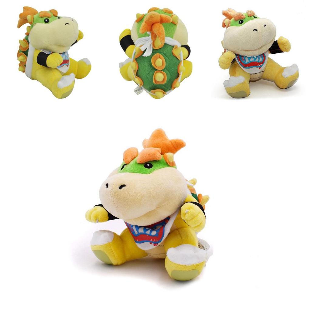 Delightful Baby Bowser Jr 7" Plush Super Mario Bros Little Buddy Toy Koopa Doll