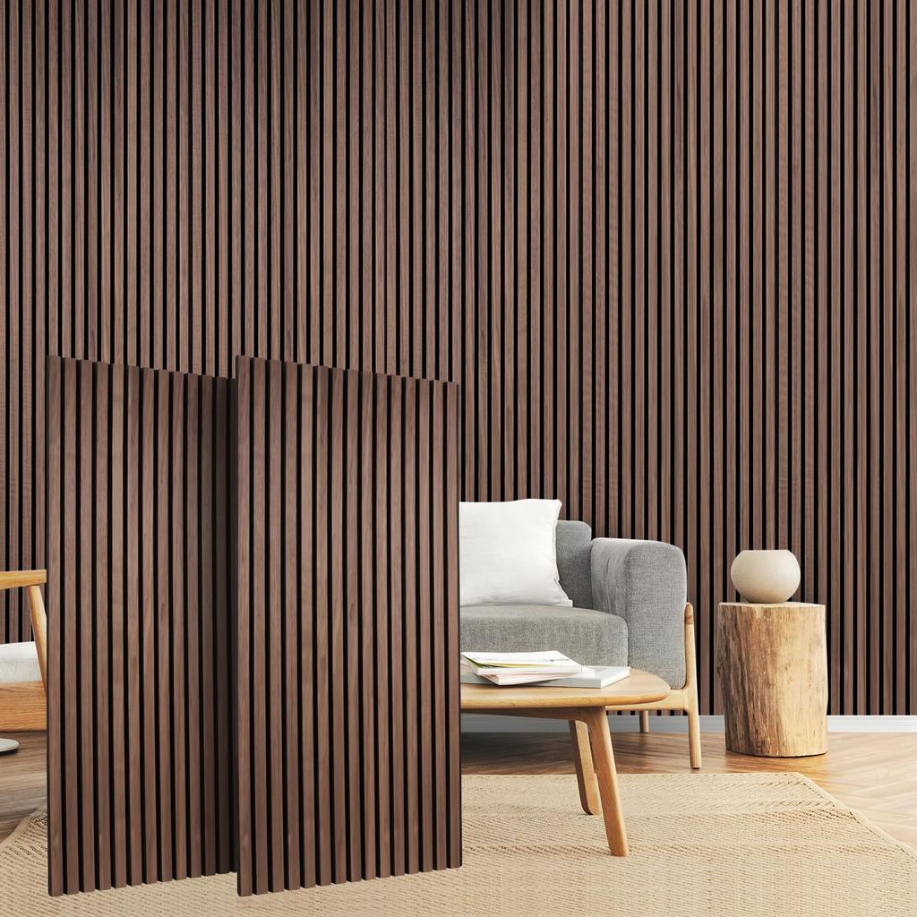Walspax Wood Panel Sound-Absorbing Board, 118x60.5cm, 2-Piece Set, Sound-Absorbing Material, Soundproof Wall, Wooden 3D Soundproofing Panel, Noise