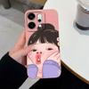 For Oppo Reno14 Pro 14F A5 A5X K13 Phone Cases Table Cartoon Cat Pattern Phone Case Camera Protection Shockproof Silicone Covers For Oppo Bumper Shell