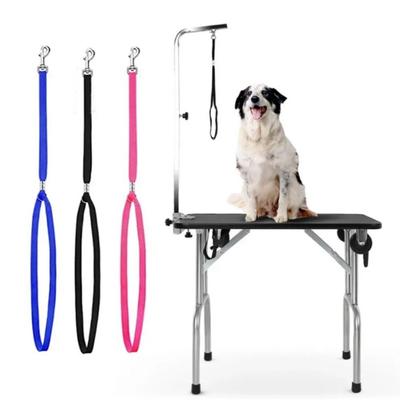 Solid Color Dogs Grooming Restraint Rope Adjustable Pet Loop Lock  For Grooming