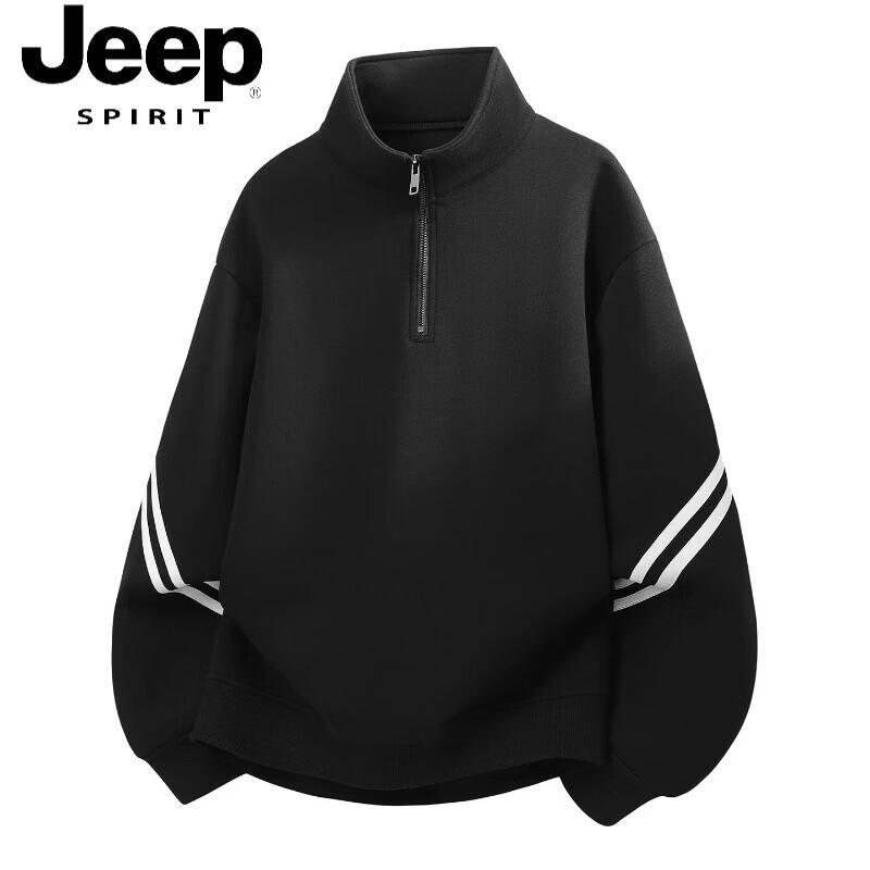 Мужская толстовка JEEP SPIRIT с молнией до середины и воротником-стойкой 4XL