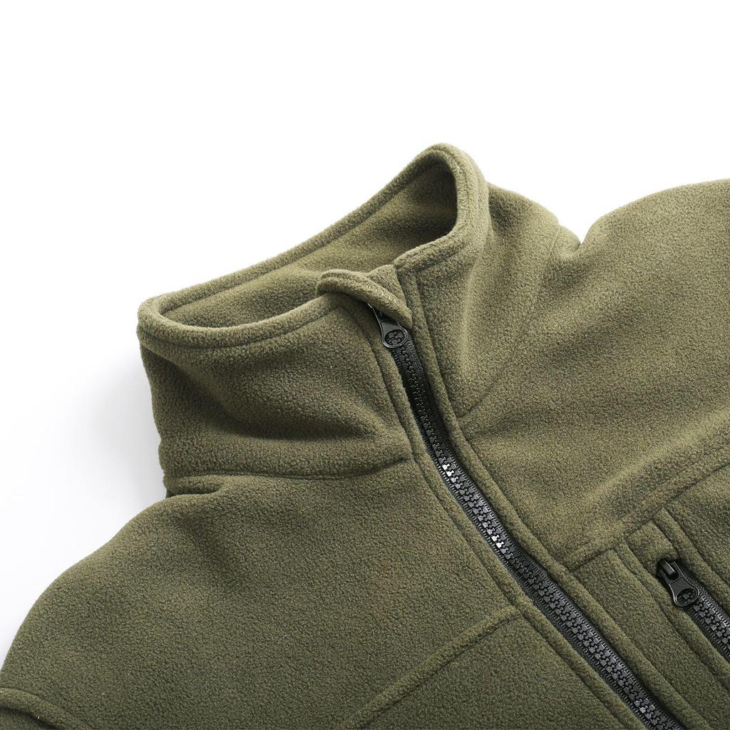 Men's Tactical Fleece Jacket: Stand-up Collar, Warm for Outdoor Sports, Autumn/Winter Mountaineering.