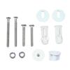 Steel Toilet Seats Screws with Nylon Nut & Washers Toilet Seats Fastener Quick Installation for Secure & Stable Fit