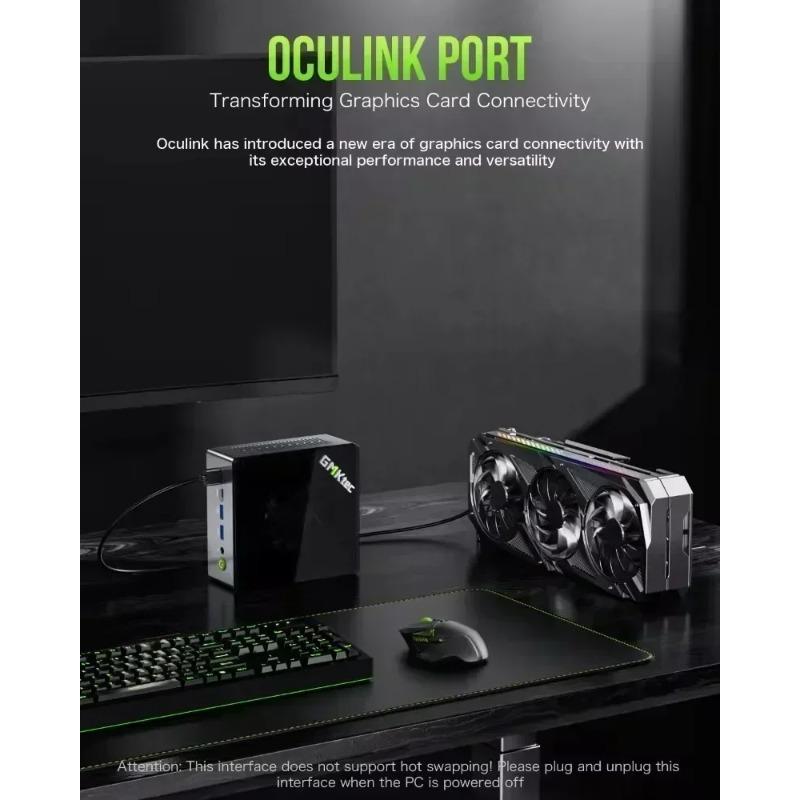GMKtec M7 Mini PC R7 PRO 6850H Windows 11 Pro DDR5 4800MHz NVMe PCIe 3.0 WiFi 6 BT5.2 USB4.0 2 Fans 70W TDP Oculink Port Gaming