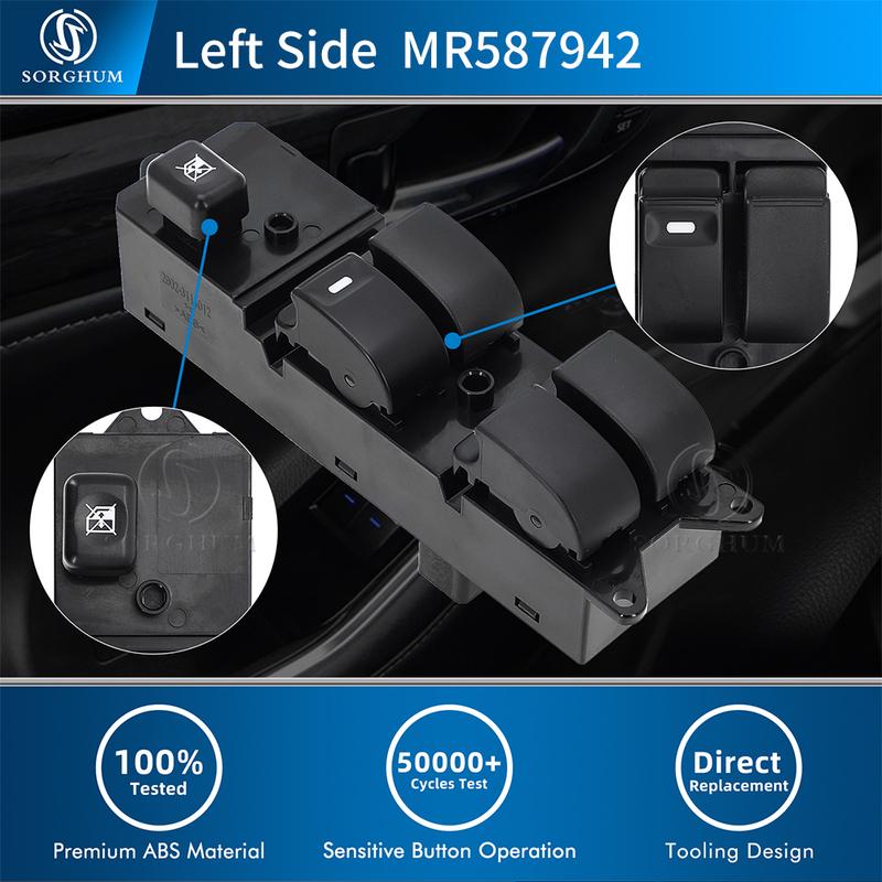 SORGHUM MR587942 MR587941 Left Right Window Switch For Mitsubishi Pajero Montero III 3 Lancer Triton L200 Sport Challeng Grandis