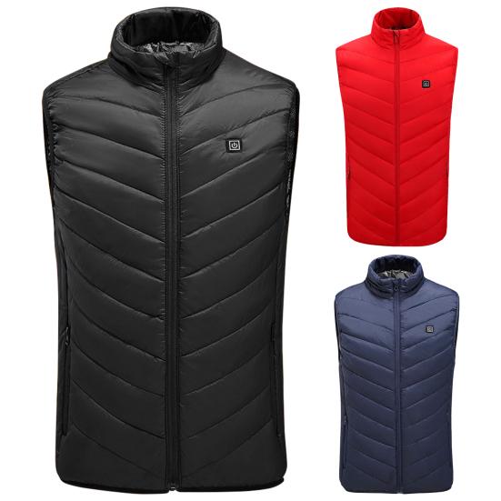 Heating Waistcoat Stand Collar Firm Hemming Comfortable Warming Rechargeable Electric Heating Vest