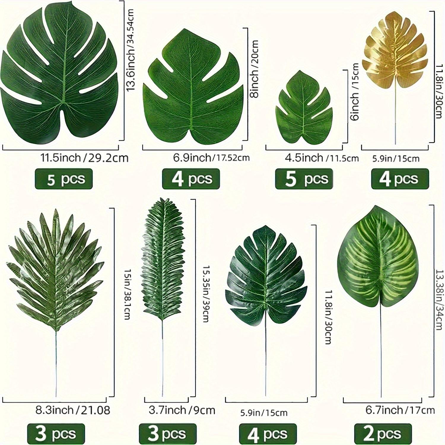 

30pcs Artificial Monstera Leaf Green Foliage Single Stem Fake Leaves Plastic Leaves Balloon Wedding Decor Home Decor Accessories