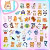 100 Small Size 4cm Cartoon Cute Little Animal Stickers Skateboard Suitcase Graffiti Stickers Award