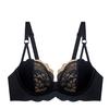 Gather solid color underwear, small breasts show large breasts, anti-sagging, pure desire girl lace, summer no steel ring bra
