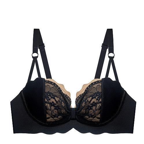 Gather solid color underwear, small breasts show large breasts, anti-sagging, pure desire girl lace, summer no steel ring bra