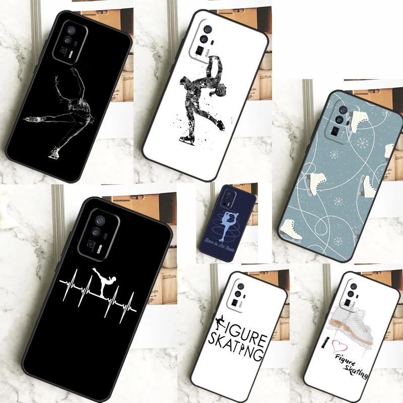 Figure Skating Ice Skating Case For POCO F6 Pro X6 X5 X3 F3 F5 M6 M5s Xiaomi 13T Pro 11T 12T 12 13 Lite 14 Ultra Cover