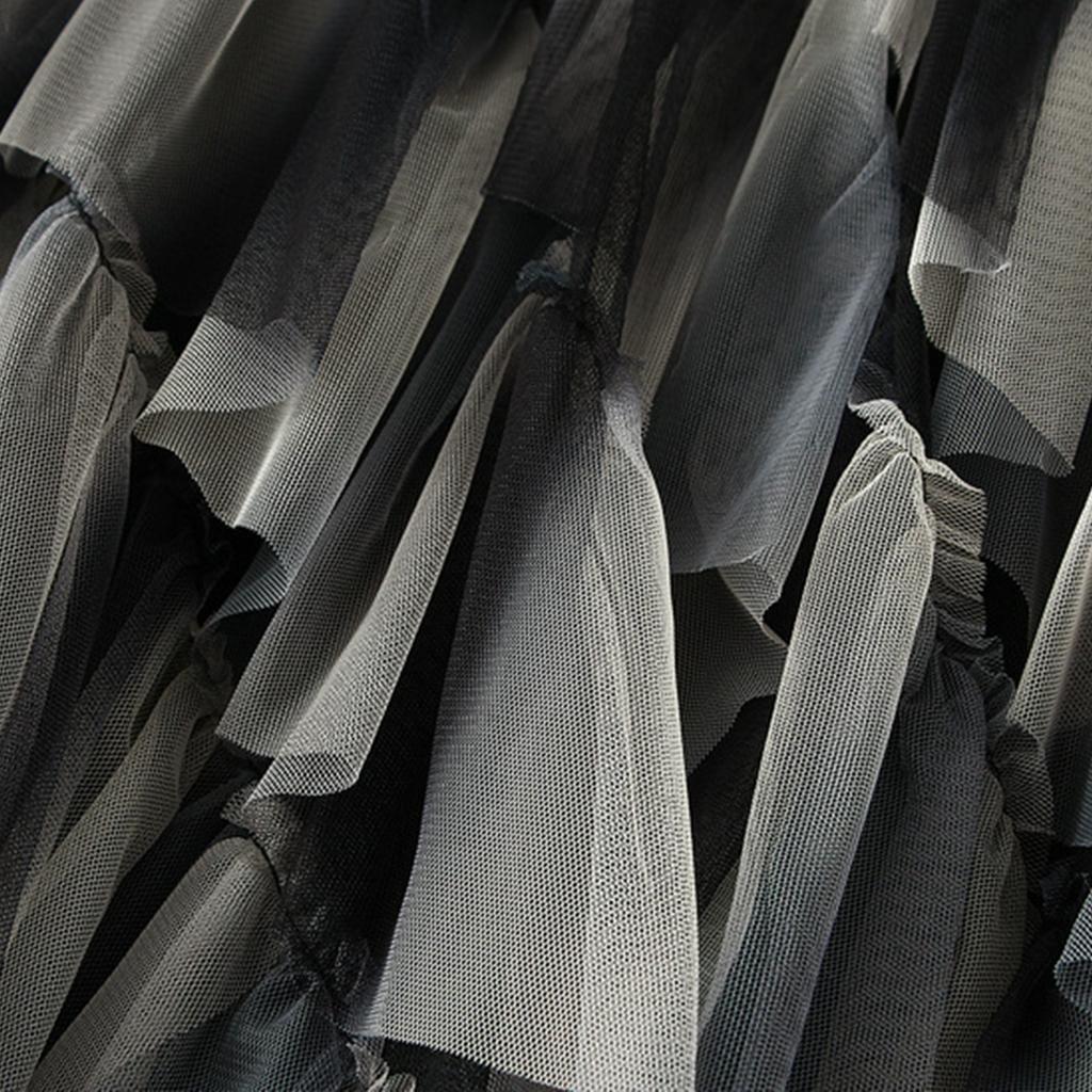 Women's Skirt Fashionable Drapey Mesh Large Hem Mid-Length Skirt Masquerade Costumes