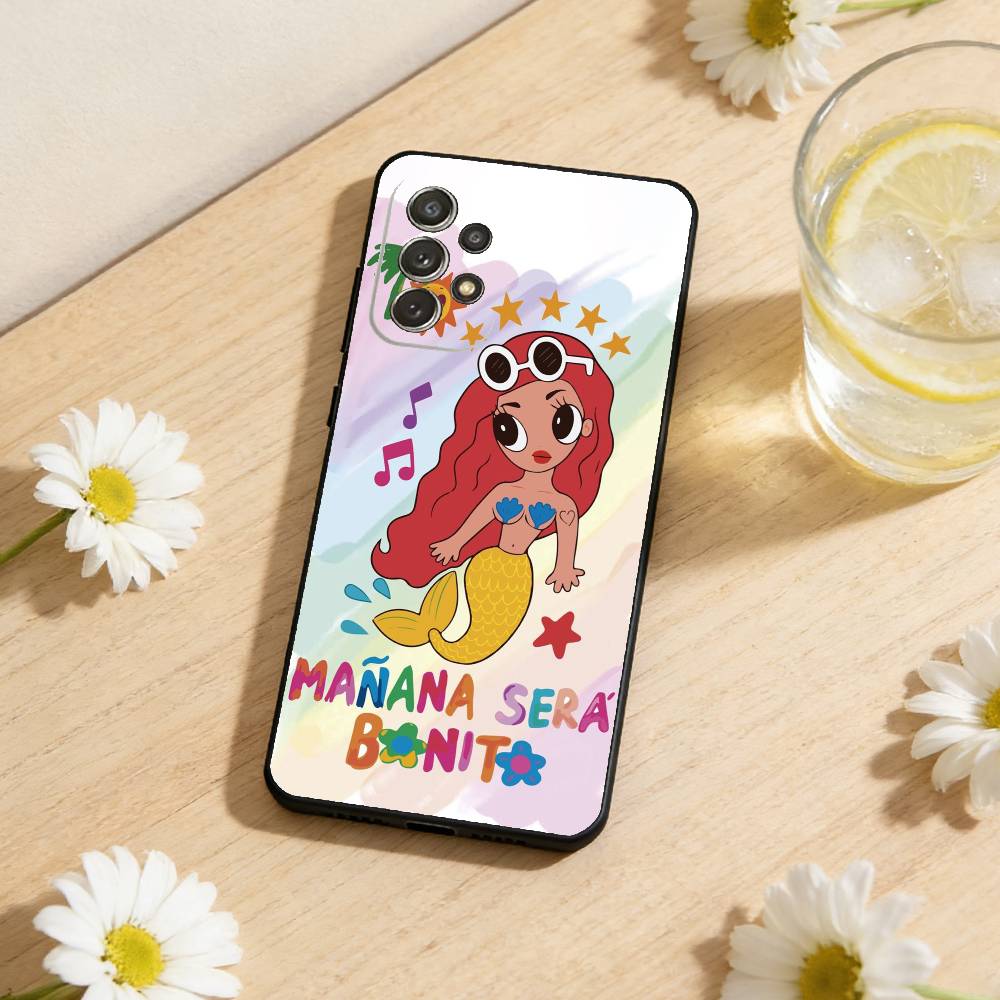 Vibrant Spring Charm M-Manana Sera Bonito Phone Case For Samsung S25,S24,S21,S22,S23,S30,Ultra,S20,Plus,Soft Black Shell