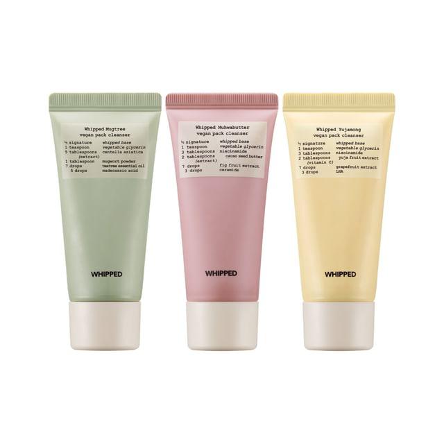 WHIPPED - Мини-набор очищающих средств для лица (веганский) - 3 вида Mugtree