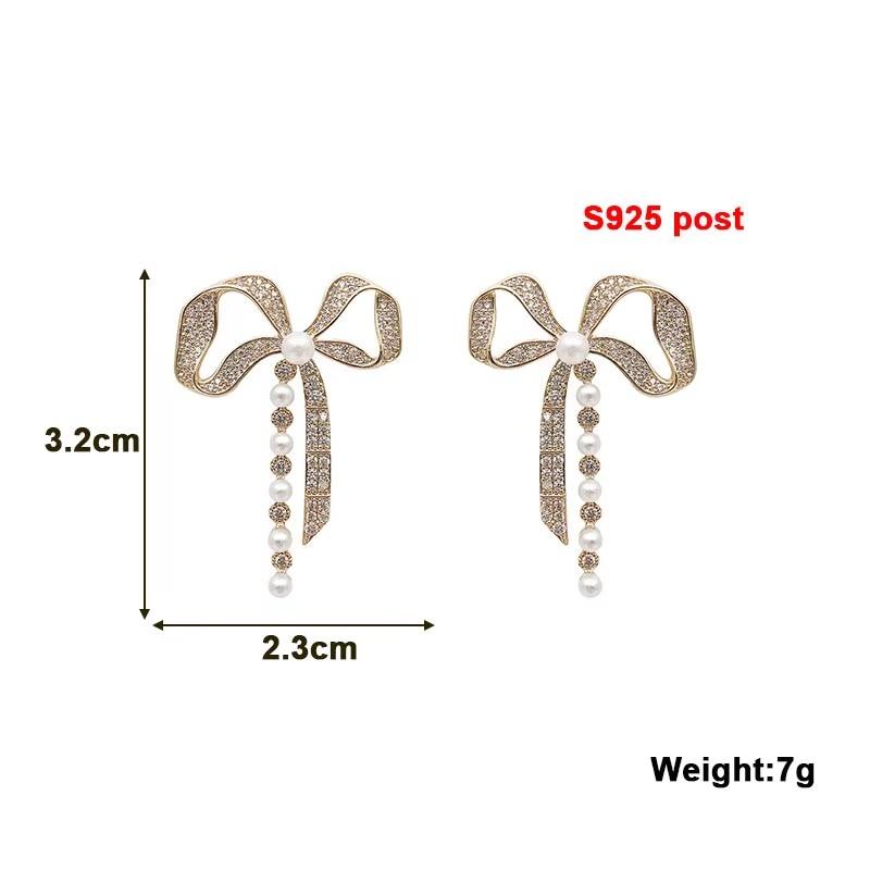 New Crystal Hanging Earrings for Women Korean Fashion Tassel Earrings Gold Color Metal Thread Dangle Earrings for Female