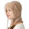 Winter Balaclavas Hat Scarf for Women Knsitted Hooded Caps Outdoor Warm Slouchy Warm Skiing Hat Outdoor Ear Protection Beanies