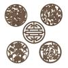 Chinese Ruyi Dragon & Phoenix Relief Plate with Auspicious Clouds and Four Divine Beasts